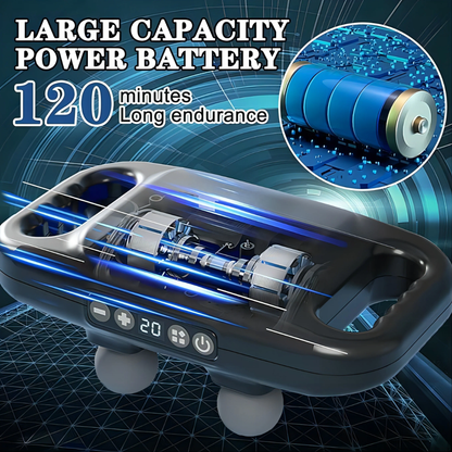 Pistolet de massage 4 têtes – Relaxation instantanée par vibrations