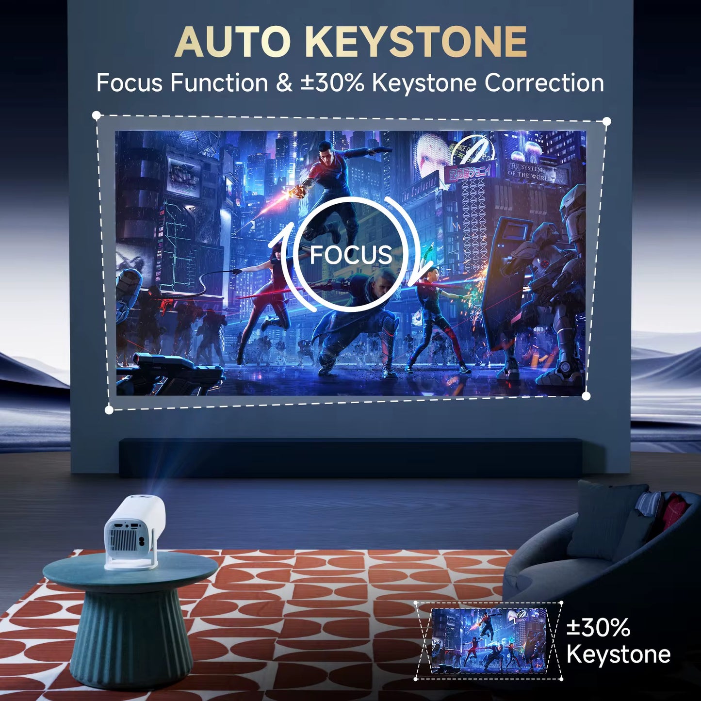 Projecteur Premium Multifonctions : Présentation, Maison , Église , Entreprise.