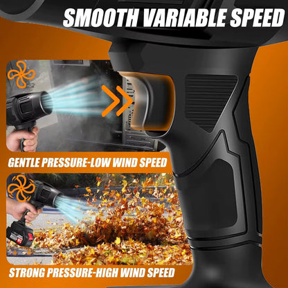 PowerWind 21V™ – Souffleur d’Air Sans Fil pour Cheveux, Poussière & Feuilles