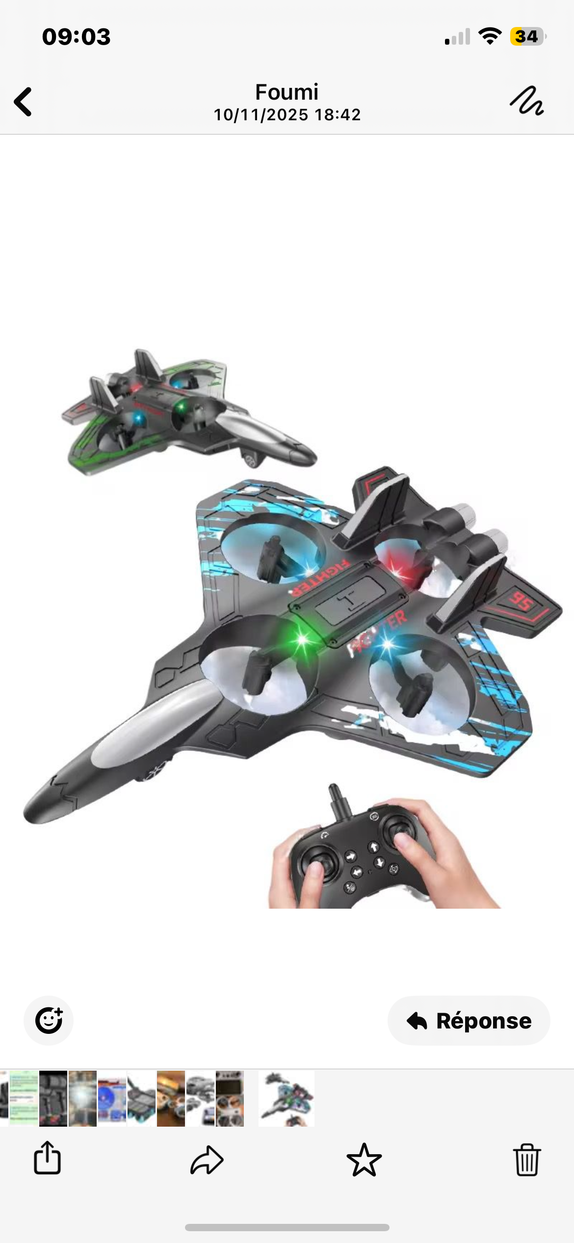 Avion télécommandé pour enfants et adultes